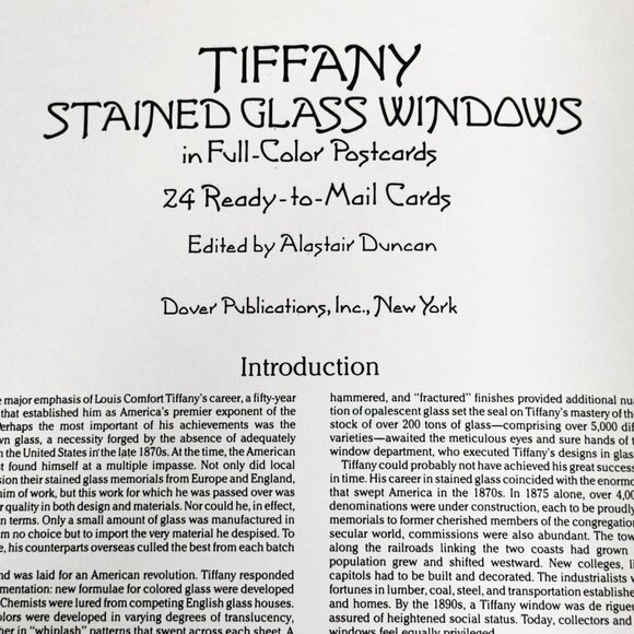 Tiffany Stained Glass Windows Postcards - 24 Ready-To-Mail Full Color Postcards - Picture 5 of 7